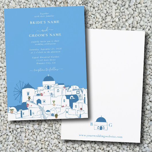 Santorini Bestemming Grieks Eiland Bruiloft Kaart