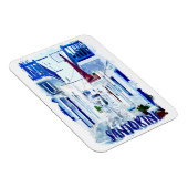 Santorini Blauw en Wit Reisfoto Magneet (Rechterzijde)