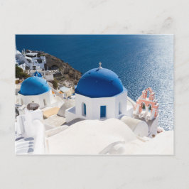 Santorini - Blauwe kerk in Oia briefkaart