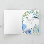 Santorini bloemen bruiloft love & thanks kaart (Binnen)