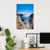 Santorini Blue Horizon Poster (Bureau à domicile)