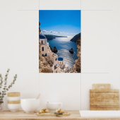 Santorini Blue Horizon Poster (Cuisine)