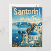Santorini  briefkaart (Voorkant / Achterkant)