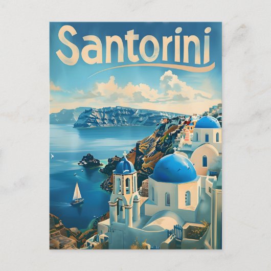 Santorini  briefkaart (Voorkant)