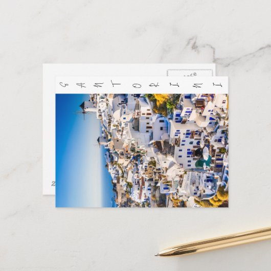 Santorini Briefkaart (Voorkant / Achterkant in situ)