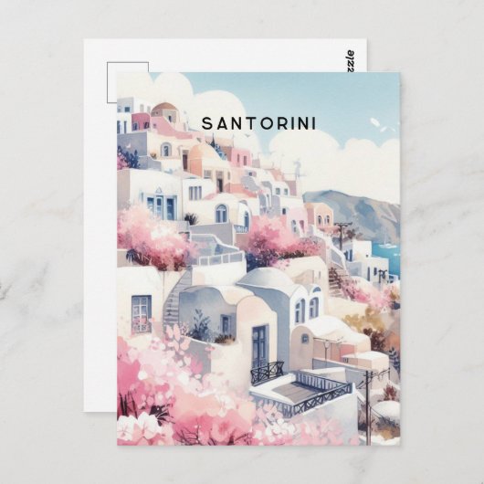 santorini briefkaart (Voorkant / Achterkant)