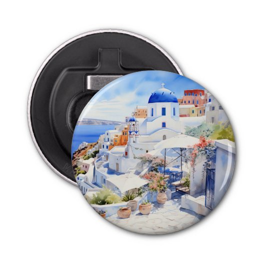 Santorini Button Flesopener (Voorkant)