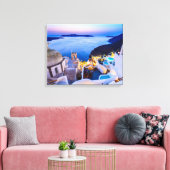 Santorini Canvas Afdruk (Insitu (Woonkamer))