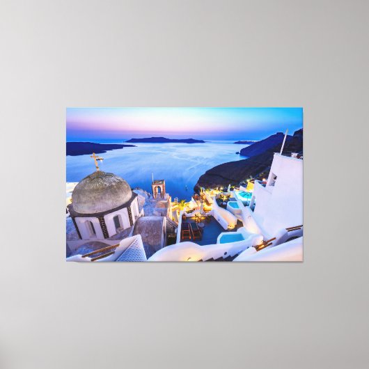 Santorini Canvas Afdruk (Voorkant)