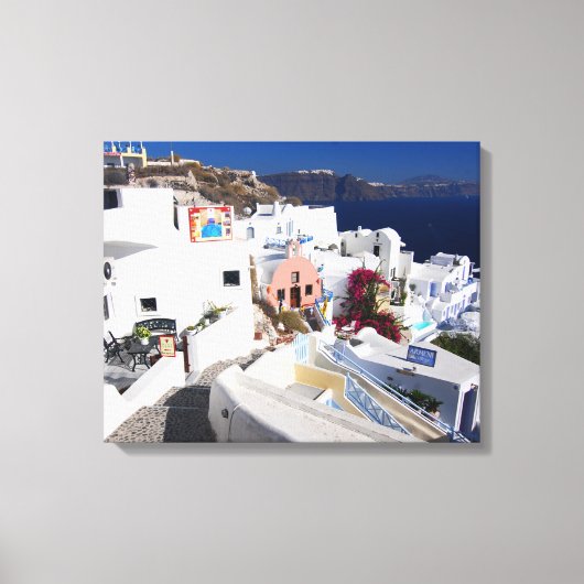 Santorini Canvas Afdruk (Voorkant)