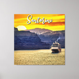 Santorini Canvas Afdruk