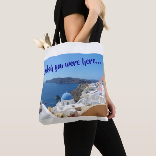 Santorini Canvas tas (Dichtbij)