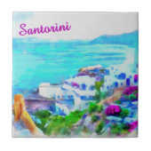 Santorini Ceramic Tile Tegeltje (Voorkant)
