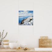 Santorini door het Zee Poster (Keuken)