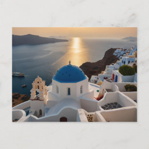 Santorini door Zee Briefkaart