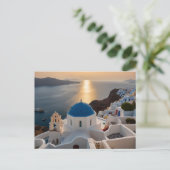 Santorini door Zee Briefkaart (Staand voorkant)