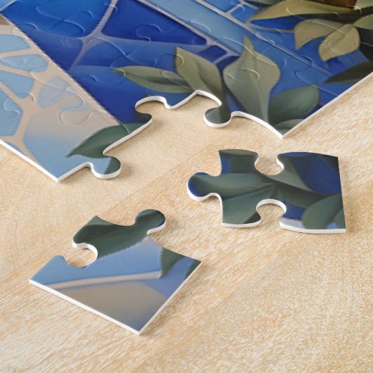 Santorini Eiland Illustratie | Reiskunst Legpuzzel (Zijkant)