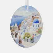 Santorini Glas Ornament (Voorkant Rechts)