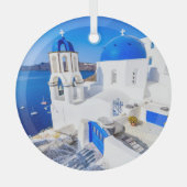 Santorini Glas Ornament (Voorkant)