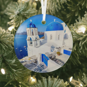 Santorini Glas Ornament