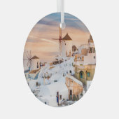 Santorini Glas Ornament (Voorkant Rechts)
