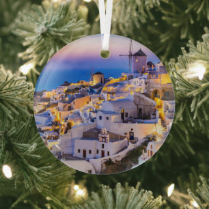 Santorini Glas Ornament