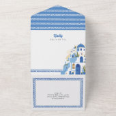 Santorini Grèce Mariage grec Invitation et RSVP (Dehors)