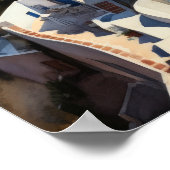 Santorini Grèce Paysage Voyage Art Imprimer Poster (Coin)