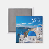 Santorini Grèce Pittoresque Magnet Souvenir Cadeau (Recto/Verso)