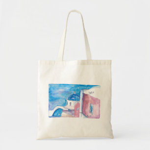 Santorini Greece All Blue Tote Bag
