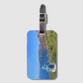 Santorini Greece Blue Domed Church Bagagelabel (Voorkant (verticaal))