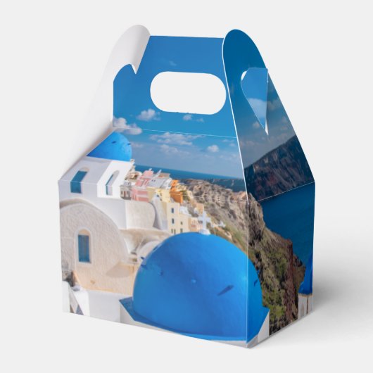 Santorini Greece Destination Wedding Personalized Bedankdoosjes (Achterkant)