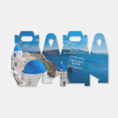 Santorini Greece Destination Wedding Personalized Bedankdoosjes (Uitgevouwen)