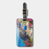 Santorini Greece gestileerd Bagagelabel (Voorkant verticaal)