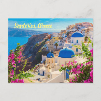 Santorini Greece gestileerd Briefkaart