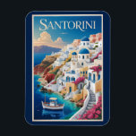 Santorini Greece Illustration Travel Art Vintage<br><div class="desc">Santorini retro vector travel design. Santorini,  the jewel of the Cyclades,  is world-renowned for its dramatic caldera views,  whitewashed cliffside villages,  and unforgettable sunsets.</div>