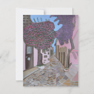 Santorini, Greece invitation card  Kaart