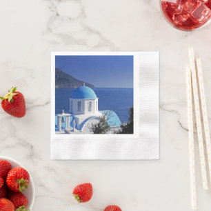 Santorini Greece Paper Napkin Servet