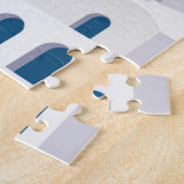 Santorini Greece Retro  Legpuzzel (Zijkant)