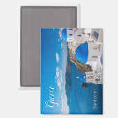 Santorini Greece Scenic Magnet Souvenir (Recto/Verso)