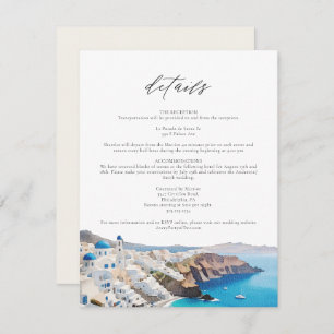 SANTORINI GREECE Skyline Destination Details Kaart