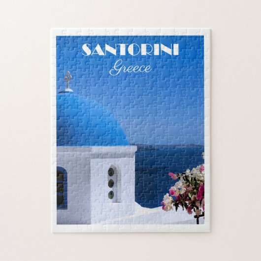 Santorini, Greece travel poster,  Legpuzzel (Verticaal)
