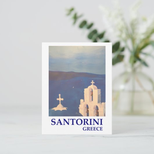 Santorini Greece uitzicht uit Oia  stijl Briefkaart (Staand voorkant)