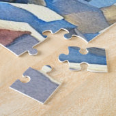 Santorini Greece Waterverf Painting Legpuzzel (Zijkant)