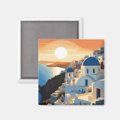 SANTORINI GRIEKENLAND #1 MAGNEET (Voorkant / Achterkant)
