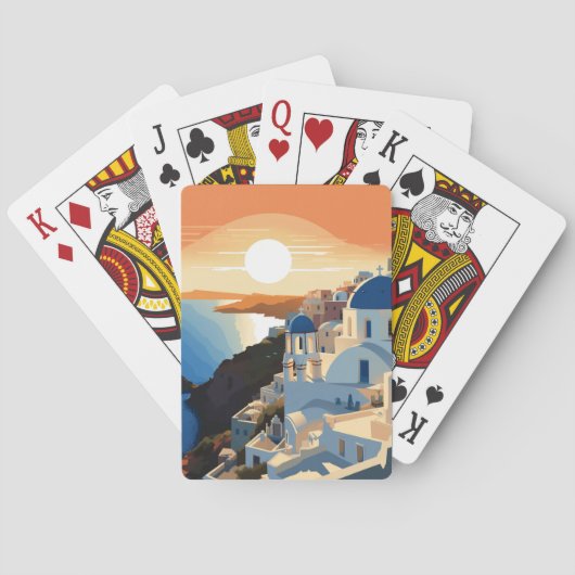 SANTORINI GRIEKENLAND #1 POKERKAARTEN (Achterkant)