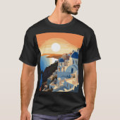 SANTORINI GRIEKENLAND #1 T-SHIRT (Voorkant)