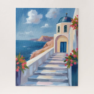 Santorini Griekenland Aquarel Reizen Legpuzzel