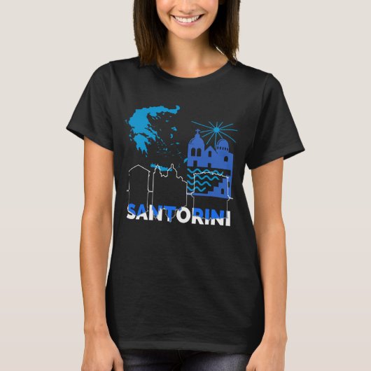 Santorini Griekenland.b T-shirt (Voorkant)