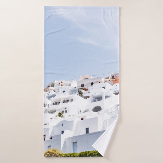 Santorini, griekenland badhanddoek (Badhanddoek)
